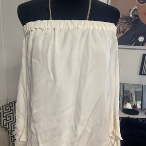 Off the shoulder silk top